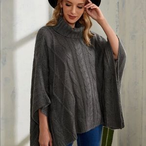 Turtleneck batwing sweater
